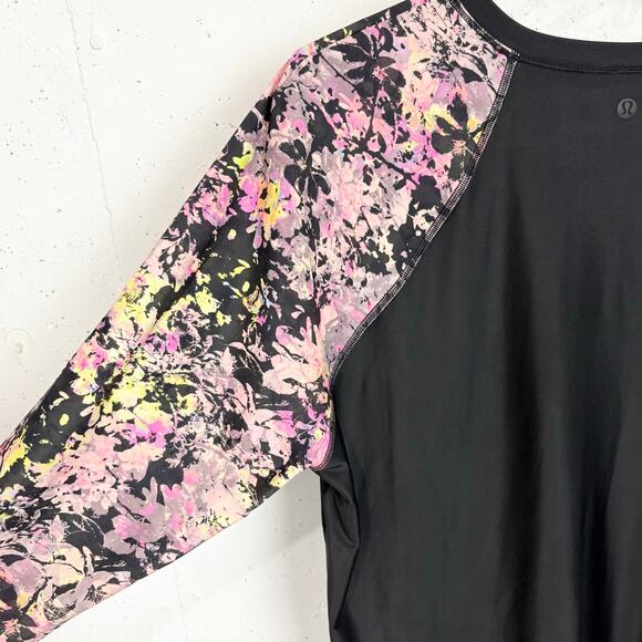 Lululemon Womens Waterside Relaxed UV Protection Long Sleeve Rash Guard Black XL - Picture 9 of 11
